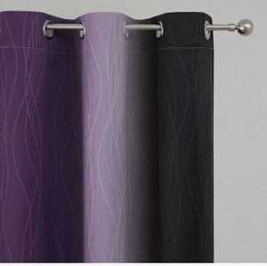 lot 16304 image: Estelar Textiler Purple and Gray Ombre Blackout Curtain Panel, (1 Panel)