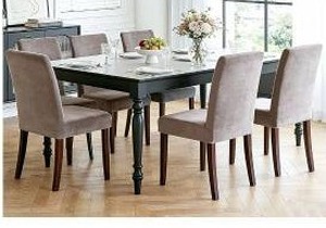 lot 16309 image: Dining Chair Cover, 4 Pack, Taupe