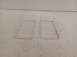 lot 16329 image: 2 Pack Kitchen Plate Stand, White