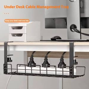 lot 16349 image: WILLIZTER Under Desk Cable Management Tray L 14.9 W 5.9