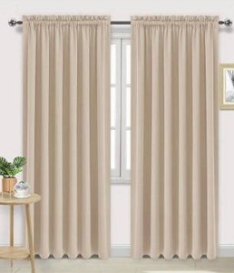 lot 16350 image: Linen Curtains, 2 Panels, 52 x 96