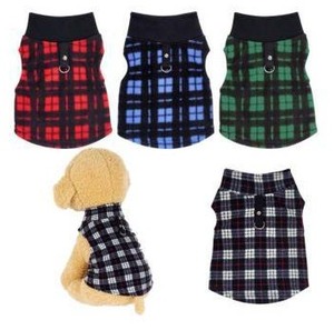 lot 16370 image: 4 Pieces Buffalo Plaid Dog Sweaters, XXL