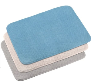 lot 16384 image: 3pcs Microfiber Absorbent Dish Drying Mat