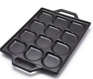 lot 16389 image: Zakarian Cast Iron Seafood Shrimp Pan Cookware Non Stick