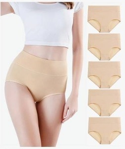 lot 16404 image: wirarpa Womens Underwear High Waisted Ladies Cotton Panties Soft Full Coverage Briefs 5 Pack