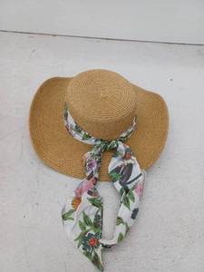lot 16452 image: San Diego Hat Co Sun Hat With Scarf