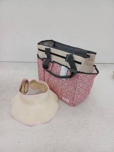 lot 16458 image: San Diego Hat Co Multi Function Tote And Roll Up Sun Visor, Floral