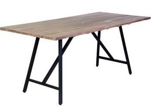 lot 16503 image: Modern Outdoor Dining Table, Eucalyptus