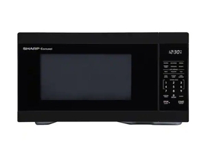 lot 16509 image: Sharp 1.1 cu ft Countertop Microwave,  Black,  SMC1131CB-CR, (Refurbished)- Retail $699