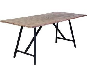 lot 16516 image: Modern Outdoor Dining Table, Eucalyptus