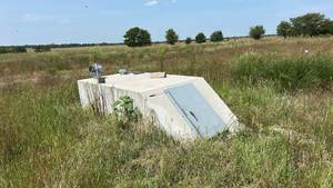 lot 540 image: Concrete Storm Shelter with Steel Access Door and Vent Pipe