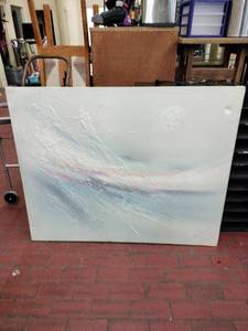 lot 63237 image: Large Textured Pastel Abstract Wall Painting