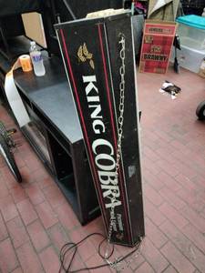 lot 63246 image: King Cobra Premium Malt Liquor lighted sign