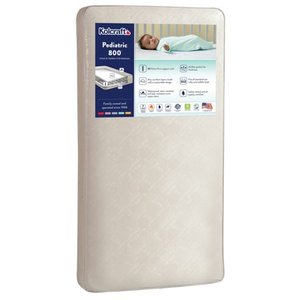 lot 63253 image: Kolcraft Pediatric 800 Extra Firm Ultra Deluxe  80 Coil Crib and Toddler Mattress  White