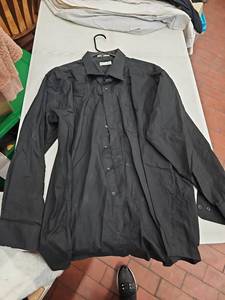 lot 63385 image: Pierre Cardin button-down dress shirt - Black - 18 - 3435