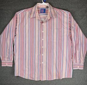 lot 63376 image: Brooklyn Xpress button-up shirt - PinkBlue Stripe - XL