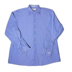 lot 63379 image: Michael Kors button-down collared shirt - Blue Striped - XL - 3637
