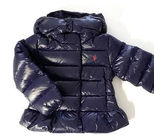 lot 63446 image: Polo Ralph Lauren girls navy water-repellent down peplum jacket - 5