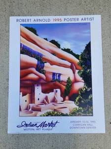 lot 83 image: Robert Arnold 1995 Poster Artist Colorado Market Western Art Roundup