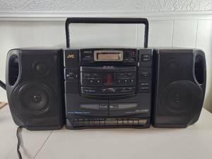 lot 87 image: JVC PC-XC230 Portable CD Changer Boombox with Cassette and Radio Works