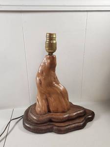 lot 101 image: Vintage MCM Cypress Knee Lamp&nbsp