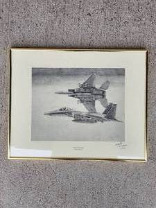 lot 118 image: Eagles in Flight by Martin Workman Framed Print Signed