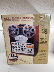 lot 121 image: Spirit of St. Louis Reel Media Center Nostalgic Reel to Reel Recorder with CD Works Like New