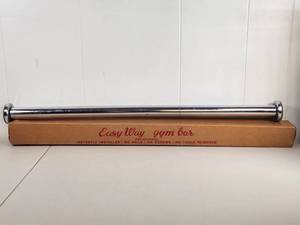lot 138 image: Vintage Easy Way Gym Bar for Doorway No Tools Required In Original Box