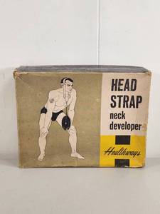 lot 139 image: Vintage Healthways Head Strap Neck Developer CAT. NO. 5423 In Original Box