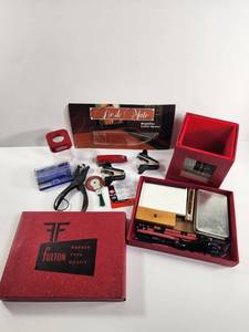 lot 163 image: Vintage Office Desk Accessories Lot Fulton Rubber Type Outfit Desk Mate Letter Opener