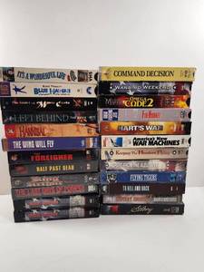lot 178 image: VHS Movie Collection Lot 30 Titles War Films Drama Action Sealed