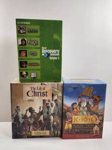 lot 179 image: 3-Item DVD Collection Best of Discovery Channel Volume 3, The Life of Christ, Kids Ten Commandments All Sealed
