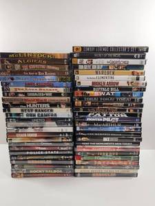 lot 184 image: DVD Movie Collection Lot 50 Titles Action Western Drama Adventure Sealed