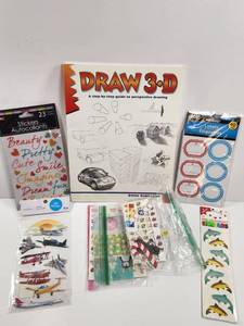 lot 199 image: Drawing And Sticker Bundle