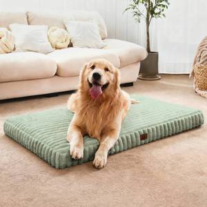 lot 503 image: Small Rip See Photos Cozila Orthopedic Dog Bed Medium Size Dog, Pet Beds with Waterproof Lining, Soft Short Plush Surface & Egg Crate Foam, Machine Washable Pet Mat with Removable Cover & Anti Slip Bottom - Retail $30
