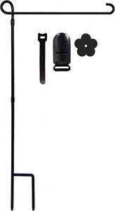 lot 506 image: YEAHOME Garden Flag Holder Stand, Premium Yard Flag Holder Weather-Proof Metal Powder-Coated Flagpole with Clip and Stopper for Christmas Garden Flag, Outdoor Garden Decor Decoration - Retail $6