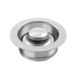 lot 517 image: Stainless Steel Sink Flange and Stopper - Universal 3-12 Inch Drain Fit for Garbage Disposal Replacement Accessories (Brushed) - Retail $20