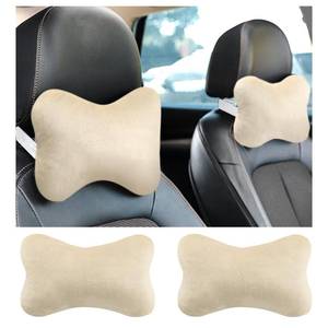lot 522 image: YGDMD 2PCS Car Headrest Pillow,Soft & Comfortable Car Neck Pillow for Driving Fatigue Relieve,All-Season Universal Cars Head Rest Pillows Automotive Interior Accessories for Cars (Beige2PCS) - Retail $12