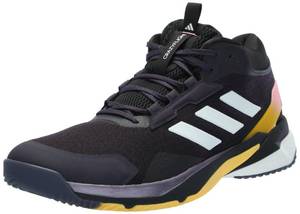 lot 523 image: Pre Owned Adidas Womens Crazyflight 5 Mid Indoor, Aurora BlackZero MetallicSpark, 7 - Retail $45