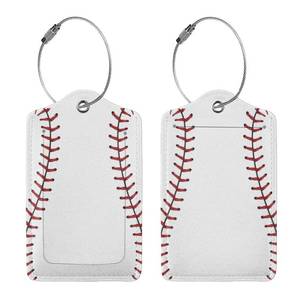 lot 548 image: 2 Pcs Baseball Luggage Tag for Suitcase, Cute Baseball Tags Gifts for Players Fan Game Boys Men Women Kids Outdoor Sport Travel, Identifiers Privacy Cover ID Label with Steel Loop - Retail $10