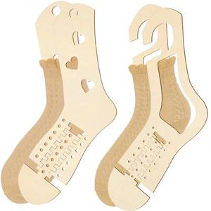 lot 559 image: 4 Pieces Sock Blockers for Knitting Wooden Sock Blockers Adjustable Thicken Knit Sock Ruler Tool Stocking Blockers Wood Sock Form Stretchers for Knitting Crochet Stocking Display Knitters Beginners - Retail $16