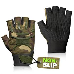 lot 569 image: Lagarto Kids Fingerless Gloves - Breathable Fingerless Gloves for Kids (4.72 x 3.14) Military Design, Non-Slip & Comfortable for Boys - Hand Protection, for Cycling, Exercise & Outdoor Activities - Retail $8