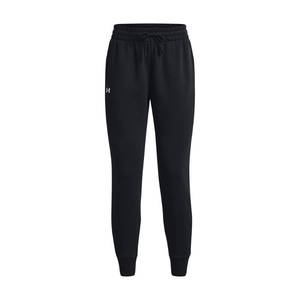 lot 612 image: Pre Owned Under Armour Womens Rival Fleece Joggers, (001) Black   White, X-Small - Retail $37