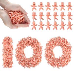 lot 651 image: ZJJZGYXINTAI 100 PCS Mini Plastic Babies for Baby Shower Games, 1 Inch Plastic Baby Figurines Bulk for King Cake & Ice Cube, Tiny Baby Figurines for My Water Broke Game - Retail $7