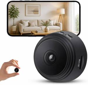 lot 655 image: Yschefd Hidden Camera, Spy Camera, 1080p HD WiFi Small Wireless Home Camera with Night Vision and Motion Detection. Ideal for Indoor Security Monitoring of Pets, Babies, and Nannies.Black - Retail $30