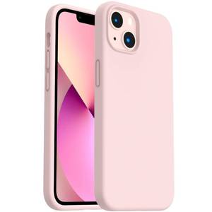 lot 671 image: ORNARTO Shockproof Liquid Silicone Designed for iPhone 13 Case Gel Rubber Anti-Shock Cover Case Drop Protection 6.1inch-Chalk Pink - Retail $14