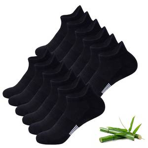 lot 673 image: Niorasen Ankle Socks for Women, 6 Pairs Breathable Bamboo Viscose Low Cut Thin Socks, Moisture Wicking Casual Sports Running Black M - Retail $15