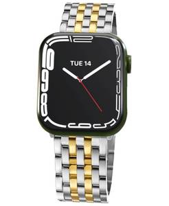 lot 679 image: Seven-link Watch Bands for Apple Watch Series 11,10,9,8,7,6,5,4,3,2,1 and SE 321 for Women, Dressy Stainless Steel Metal Band for Apple Watch 40mm 41mm 42mm 38mm for iWatch, Two-Tone SilverGold - Retail $21