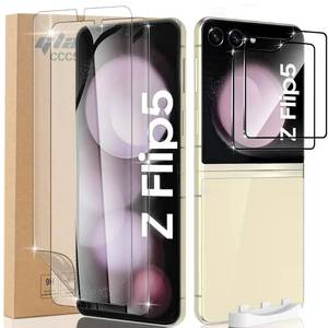 lot 718 image: CYCFAIML2 Pack Samsung Galaxy Z Flip 5 Screen Protector EPU Film 2X Flip 5 Inner Screen Flexible Film HD Transparent High Clarity, Anti-Shatter, Bubble Free for Samsung Galaxy Z Flip 5 5G Screen - Retail $7