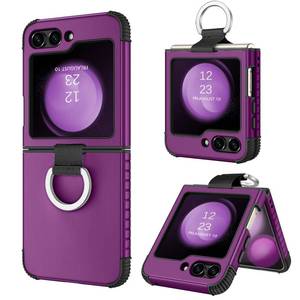 lot 730 image: GaoBao for Samsung Galaxy Z Flip 5 Case, Heavy Duty 2 in 1 Full Body Rugged Shockproof Protective Women Girls Men Boys Case Cover for Galaxy Z Flip5 5G 6.7 2023, Purple - Retail $12